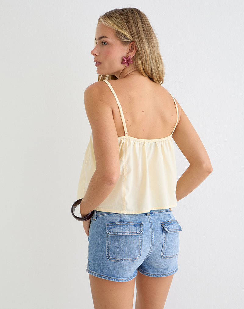 Aliha Cami Top in Poplin Buttermilk