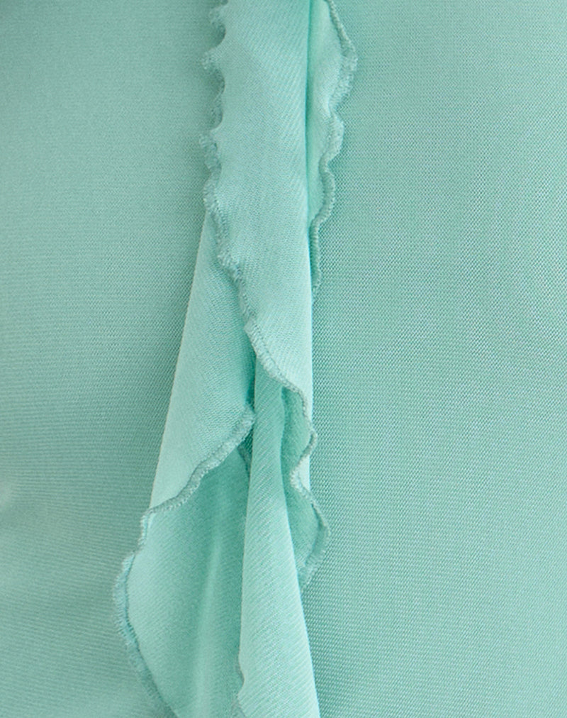 Aliraga Top in Mesh Aqua