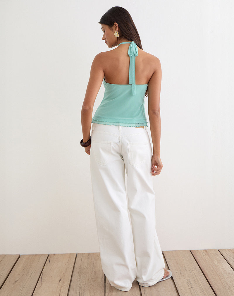 Aliraga Top in Mesh Aqua