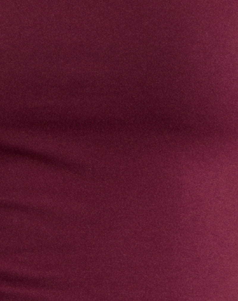 Amabon Long Sleeve Top in Burgundy