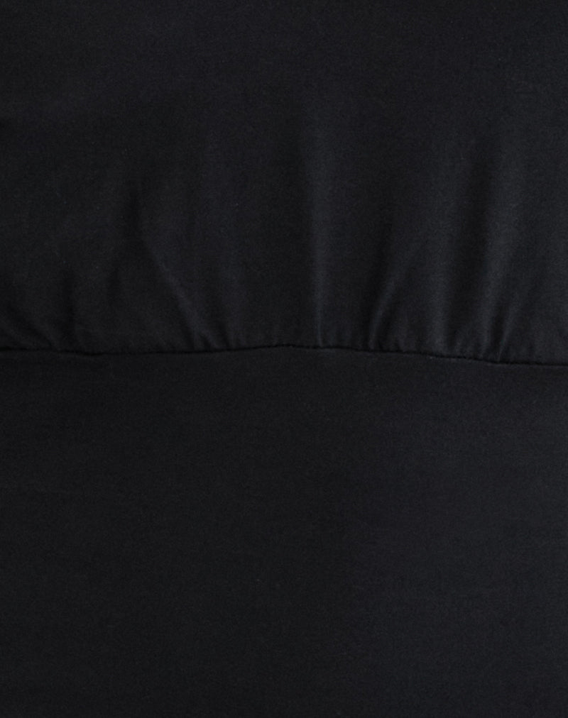 Amarata Batwing Top in Rayon Jersey Black