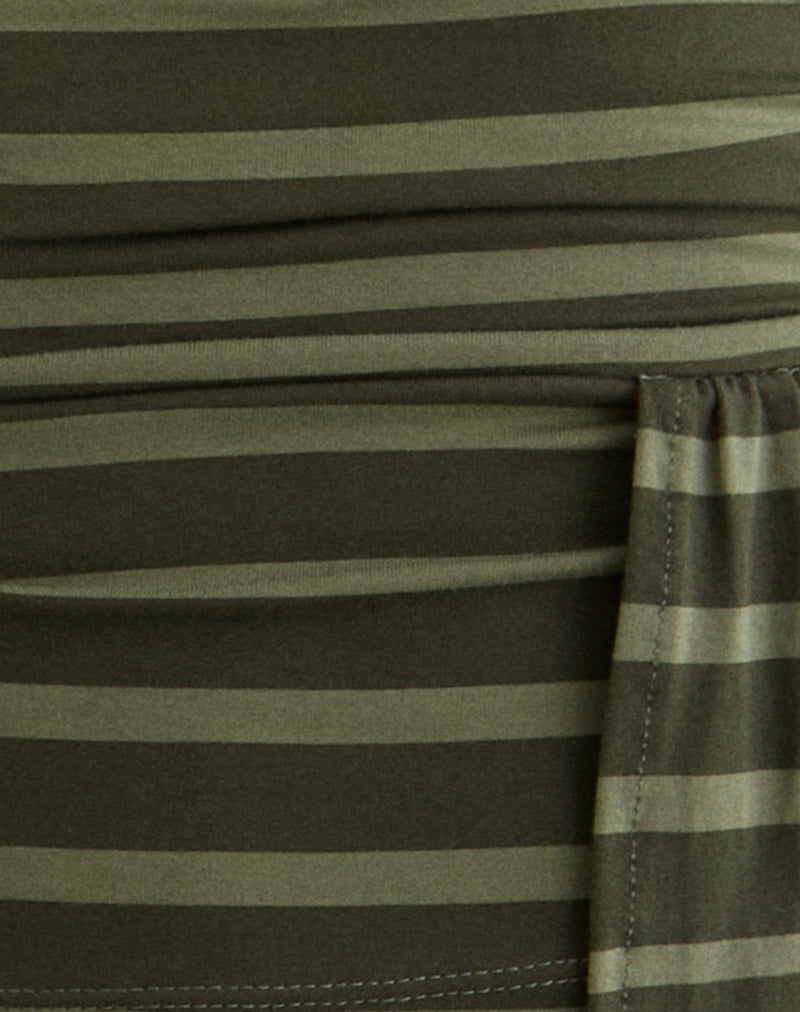 Aprilla Top in Wide Stripe Green