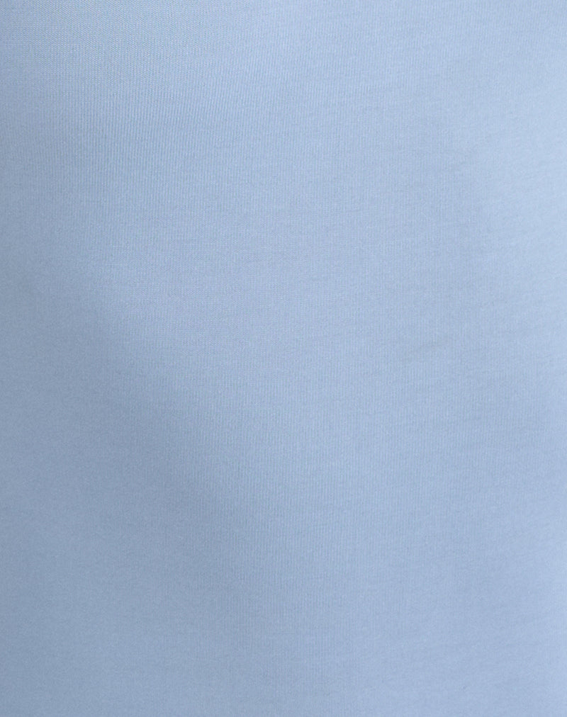 Betony Top with Beads in Cupro Blue Mist