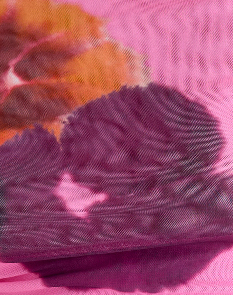 Bisik Top in Hot Pink with Double Petal Script