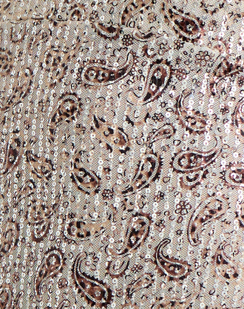 Brilia Bandeau Top in Paisley Sequin Gold