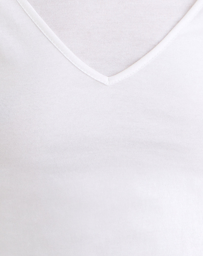 Cak Long Sleeve Top in Tissue Jersey White