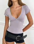 Caliza Top in Lilac Grey Eco Lyocell