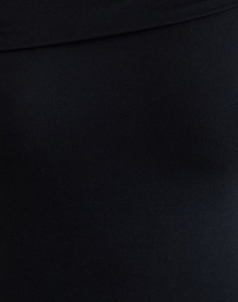 Cuthbe Off The Shoulder Twist Top in Black