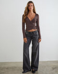 Dakyung Long Sleeve Top in Thick Ribbed Coffee Quartz
