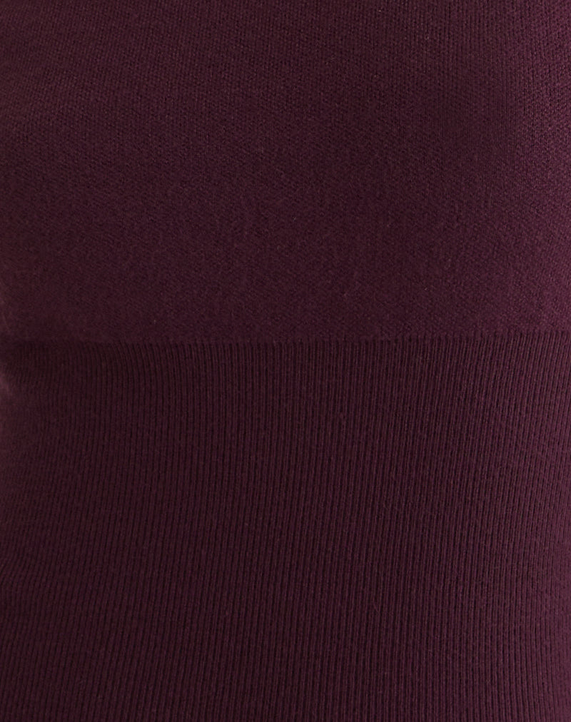 Elira Top in Knit Plum