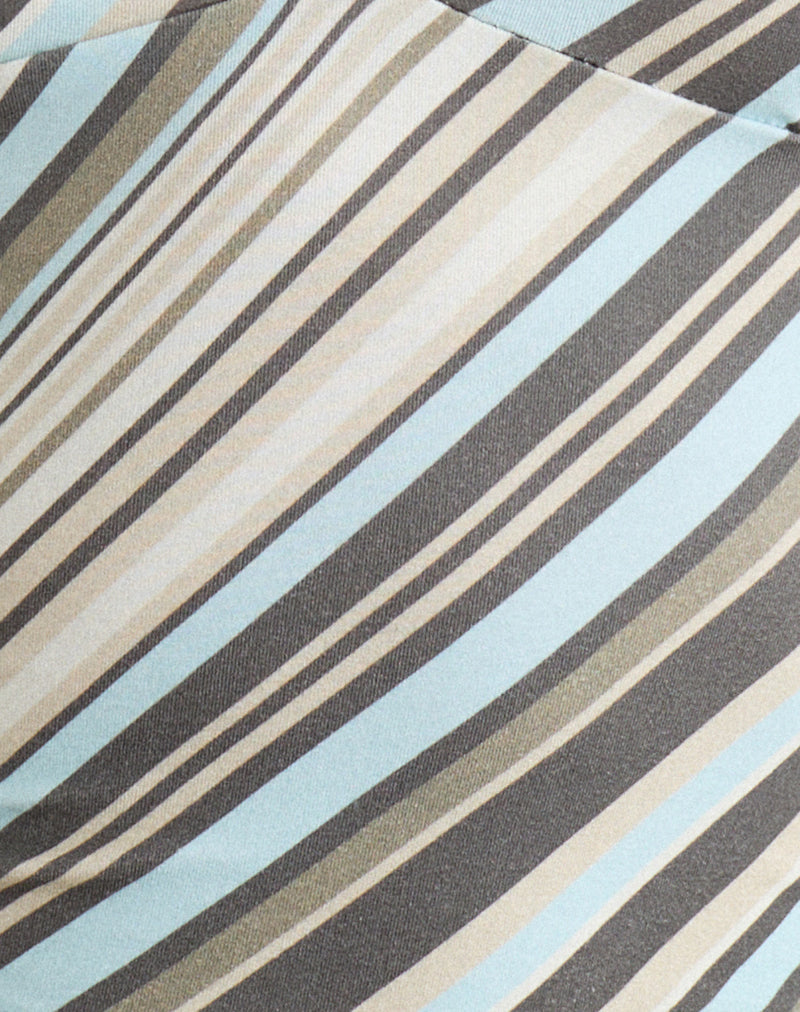 Emberlo Top in Mixed Stripe Light Green