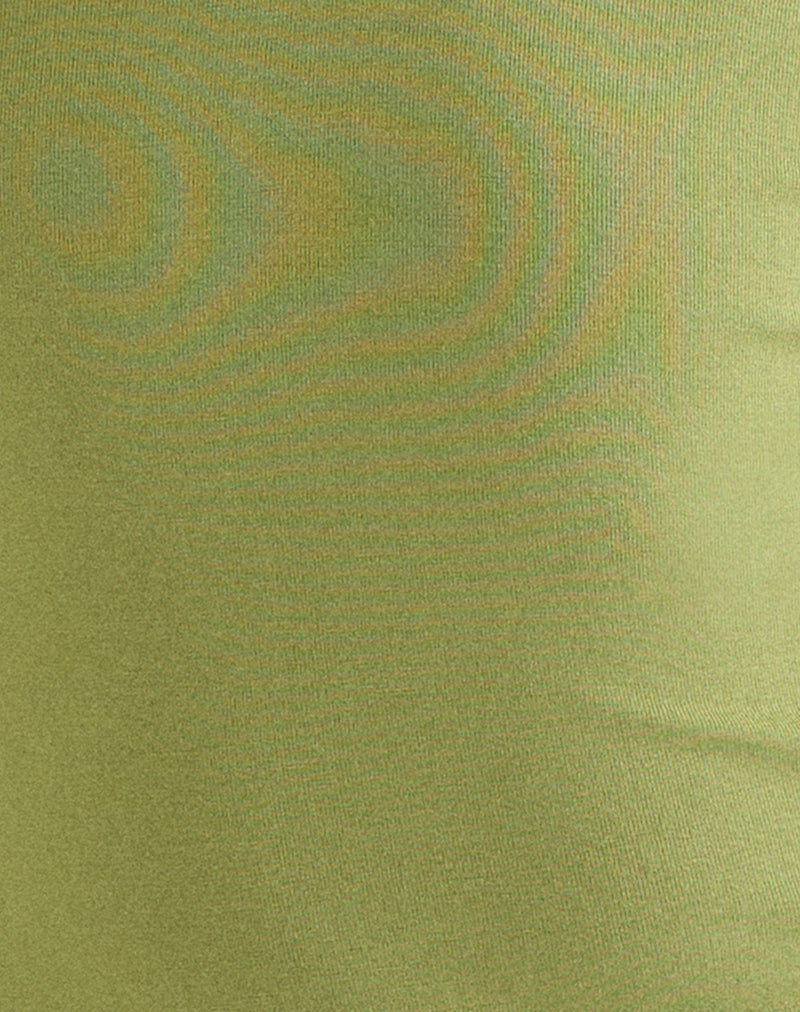 Emberly Plunge Top in Apple Green