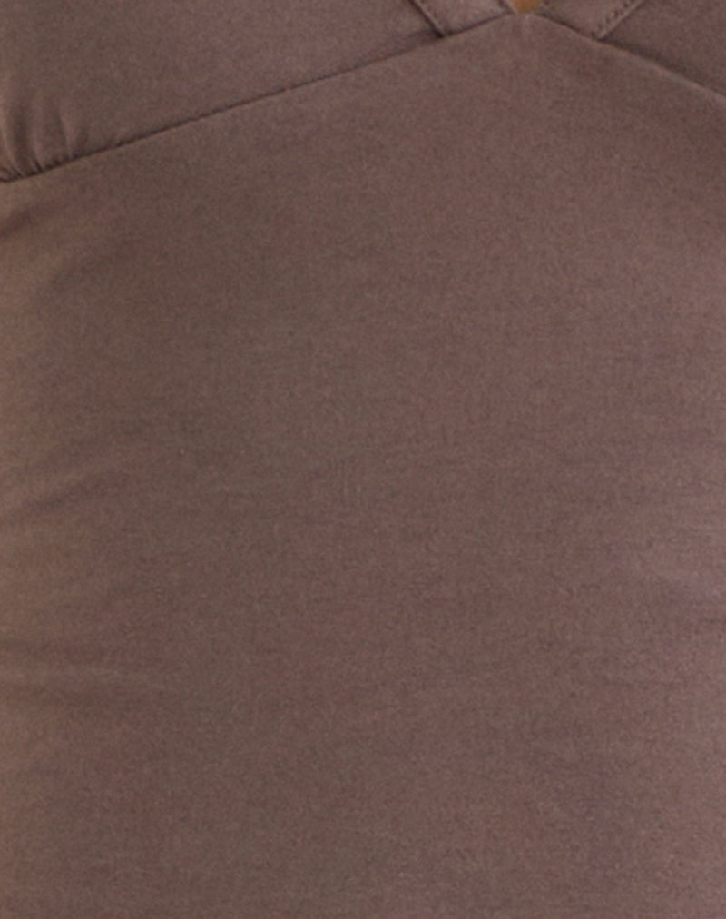 Emberly Plunge Top in Coffee Quartz