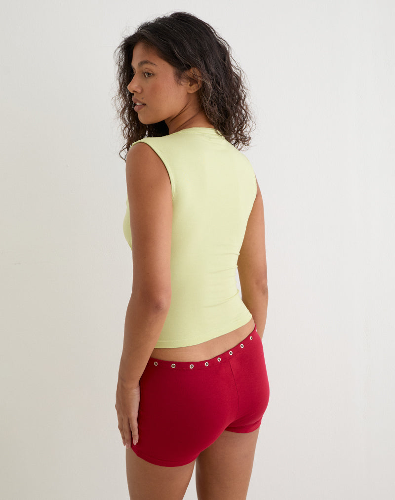 Emberly Plunge Top in Pistachio