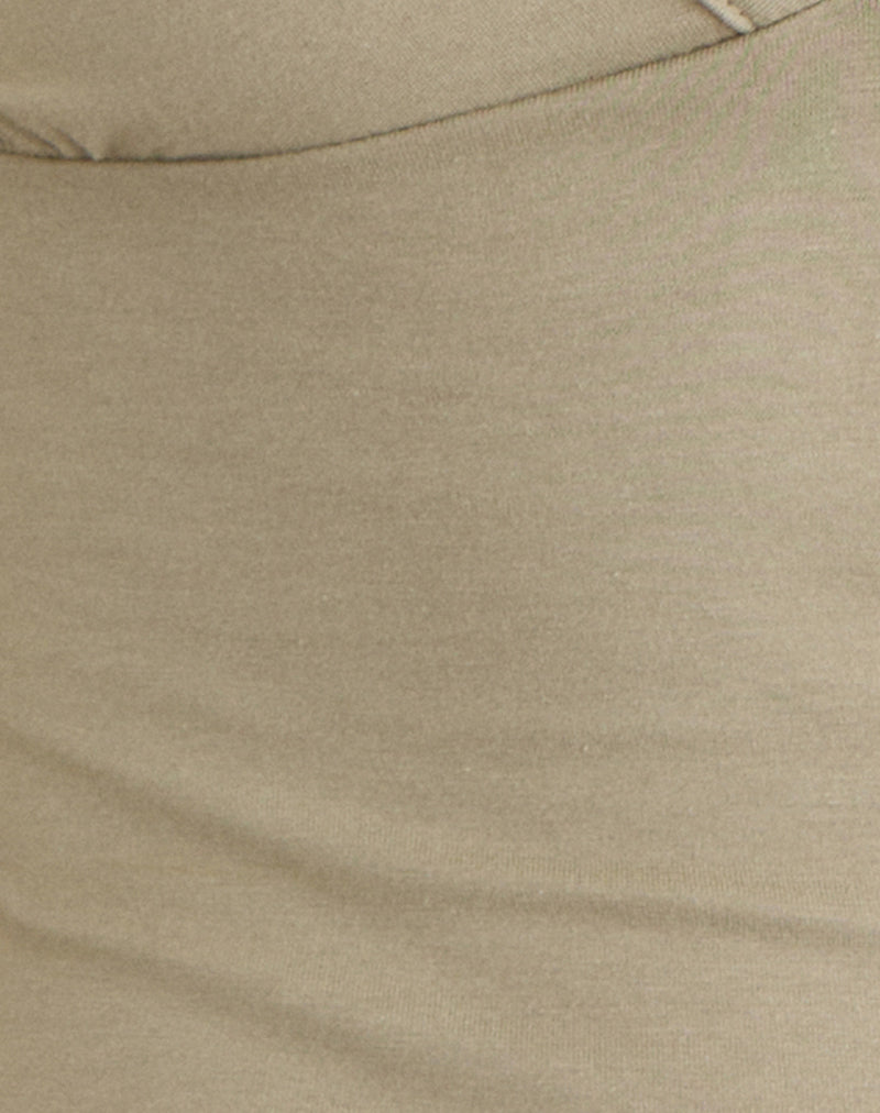 Emberly Plunge Top in Slate Green