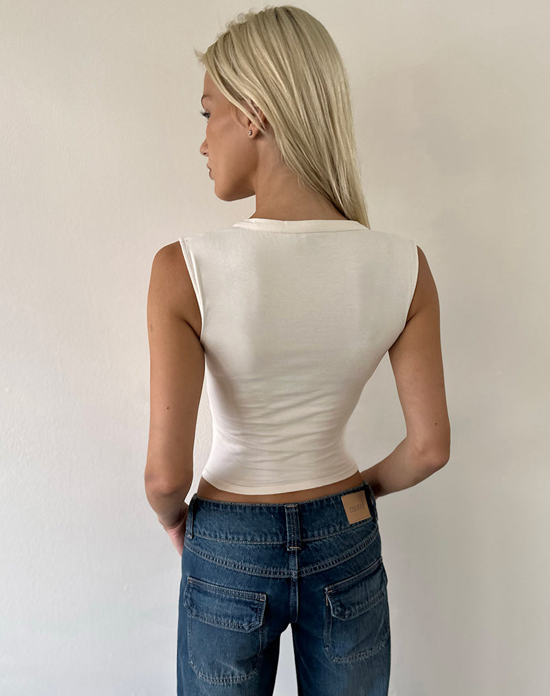 Emberly Plunge Top in Tofu