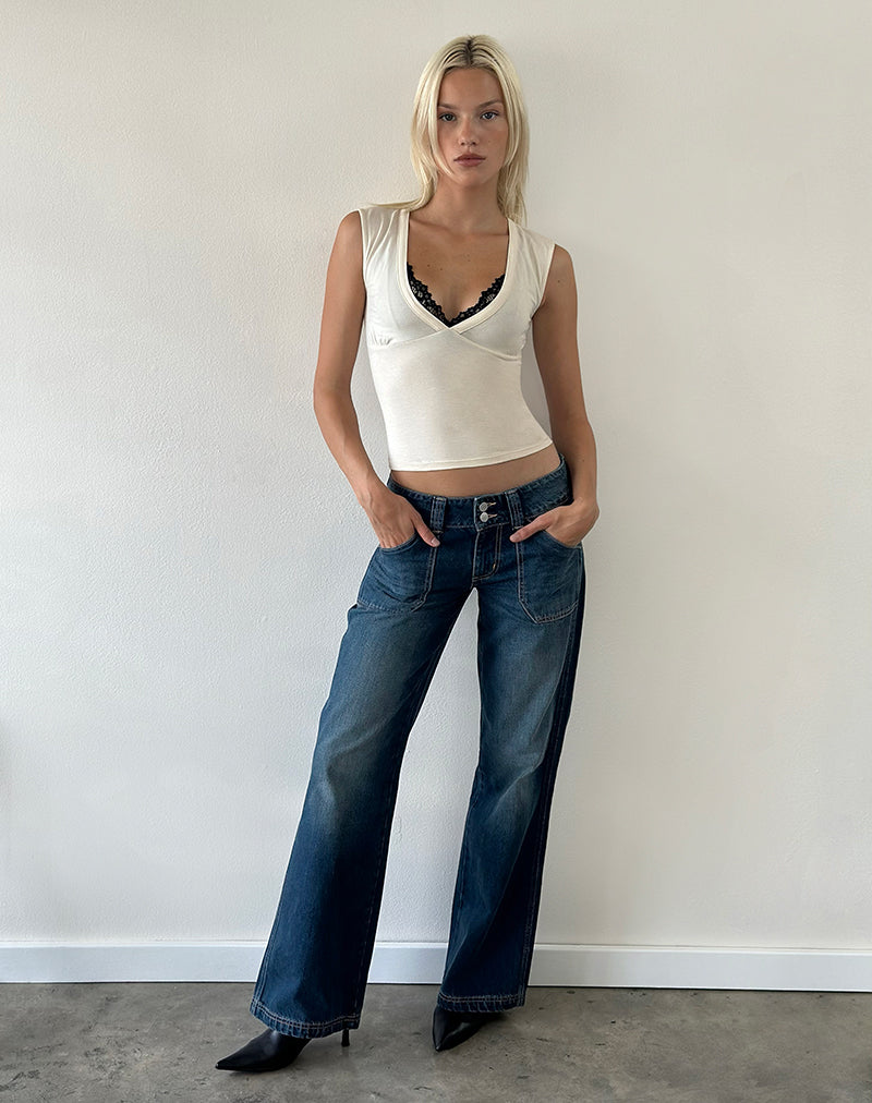 Emberly Plunge Top in Tofu