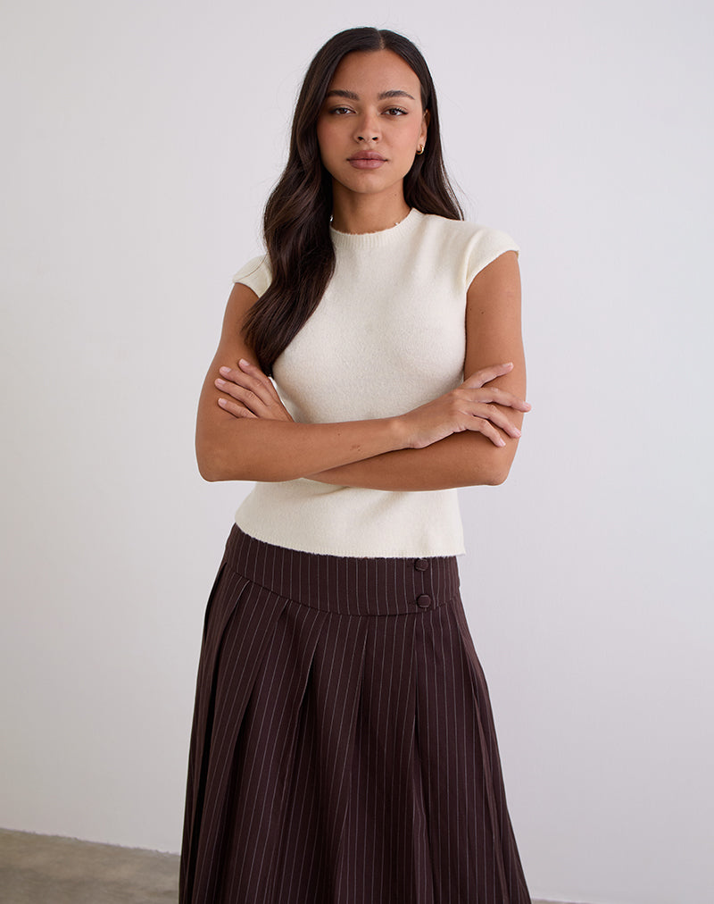 Hanuva Top in Knit Cream