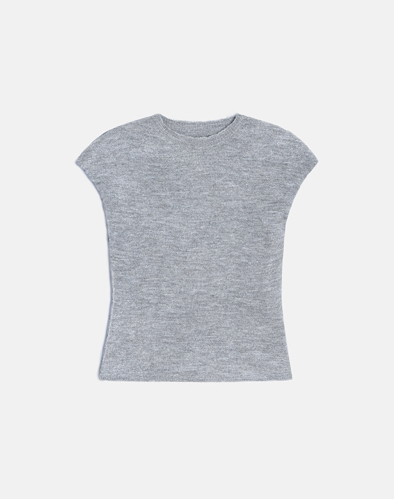 Hanuva Top in Knit Grey