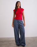 Hanuva Top in Knit Red