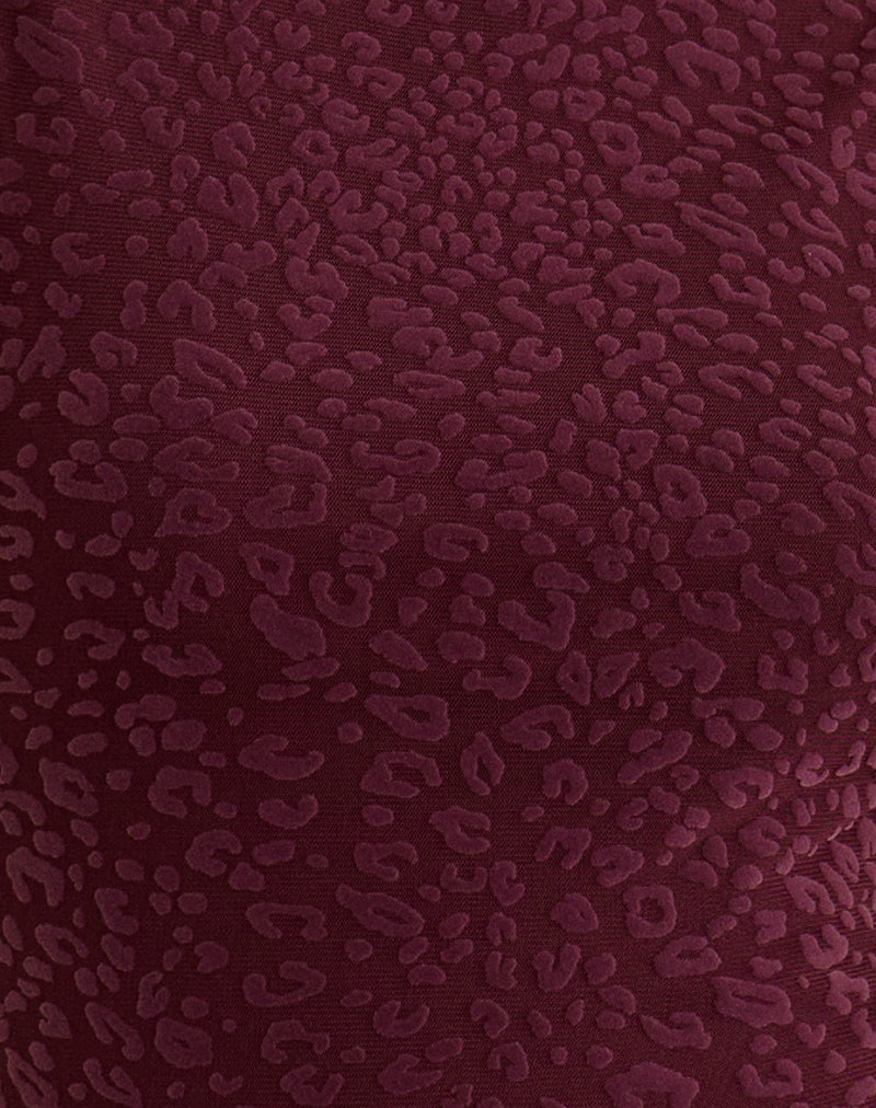 Harsya Top in Flock Mini Leopard Plum