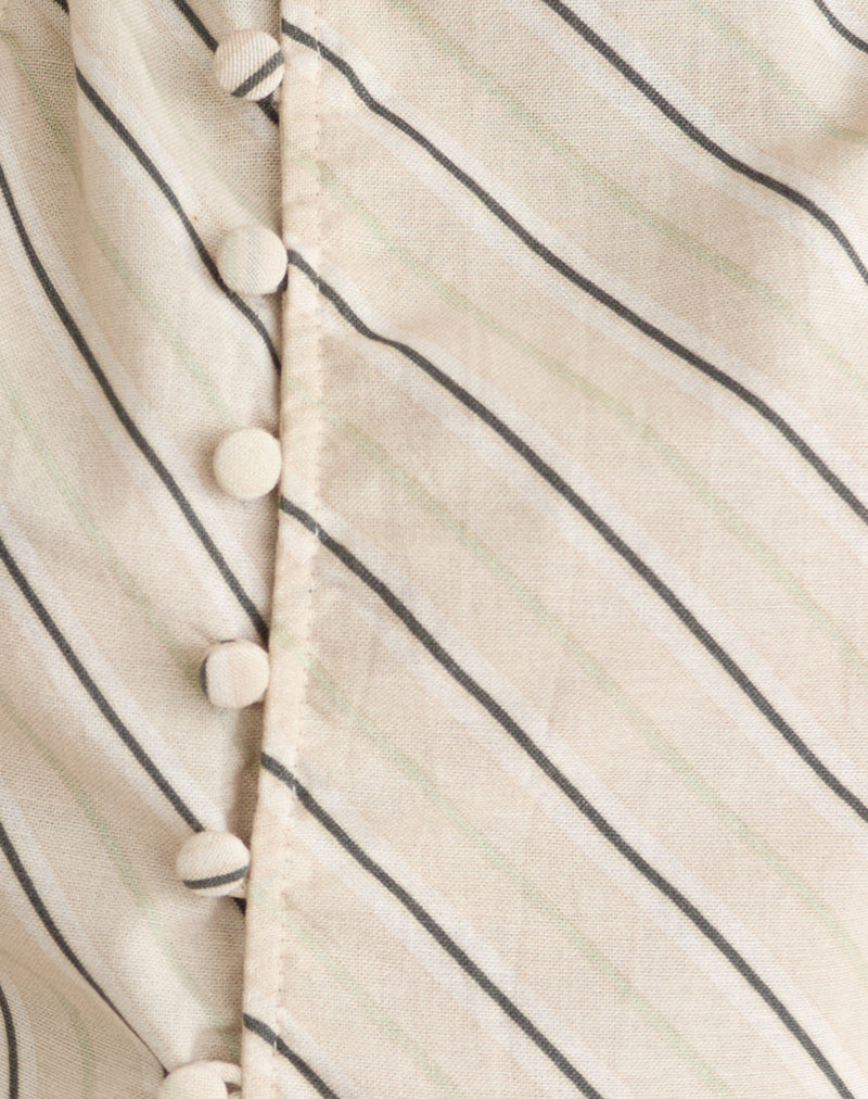Iggya Top in Tilt Lines Beige