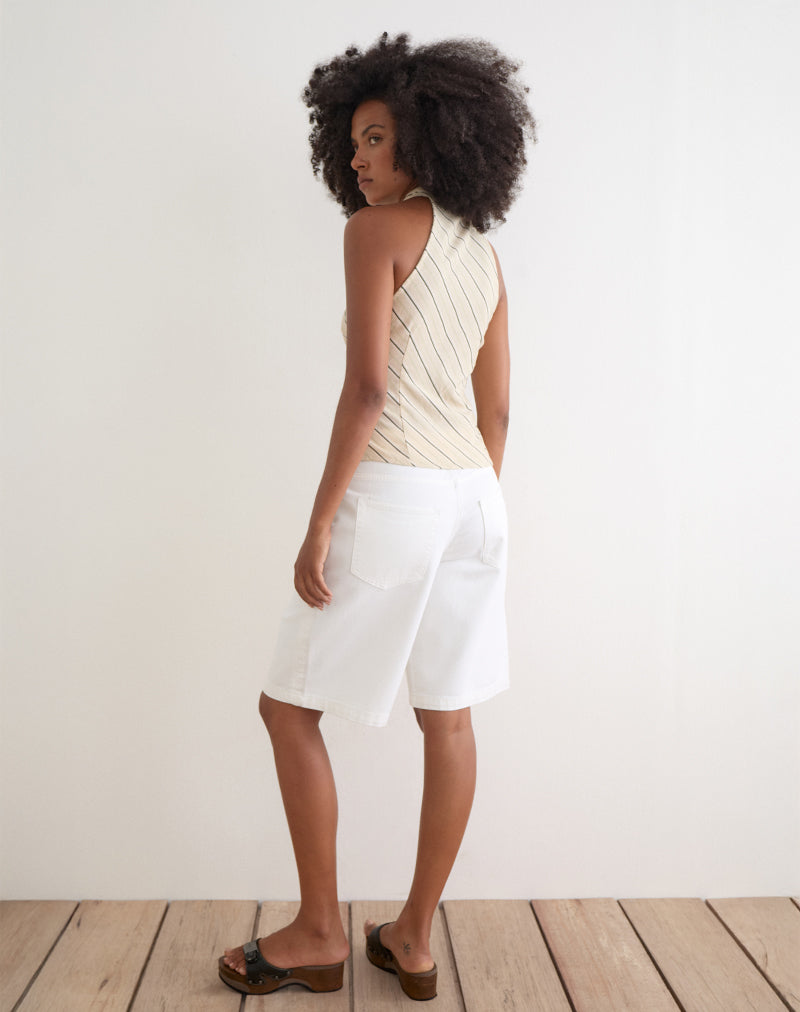 Iggya Top in Tilt Lines Beige