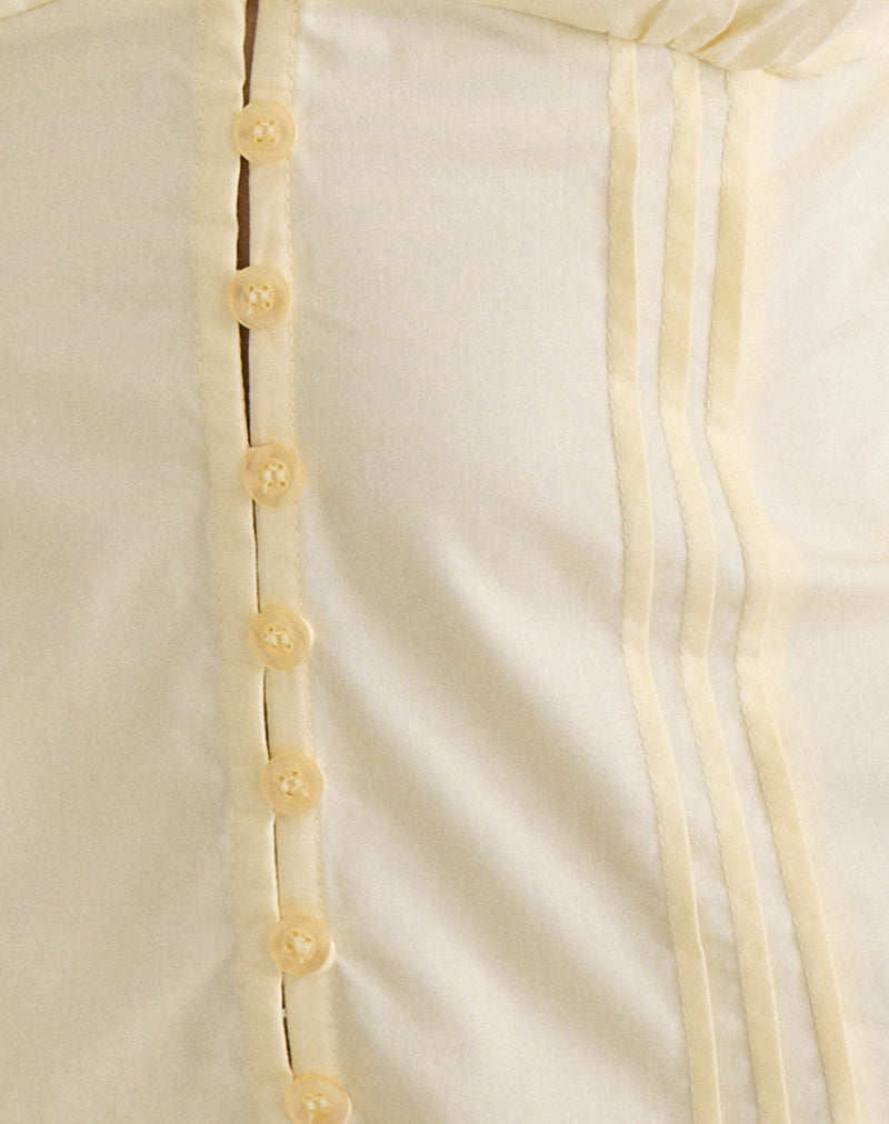 Ilias Corset Top in Poplin Buttermilk