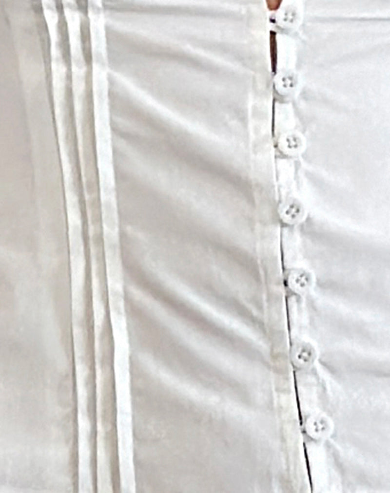 Ilias Corset Top in Poplin White
