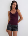Imrie Open Back Top in Rayon Jersey Redwood