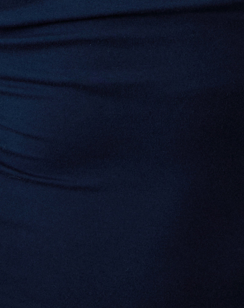 Imrie Open Back Top in Rayon Jersey Navy