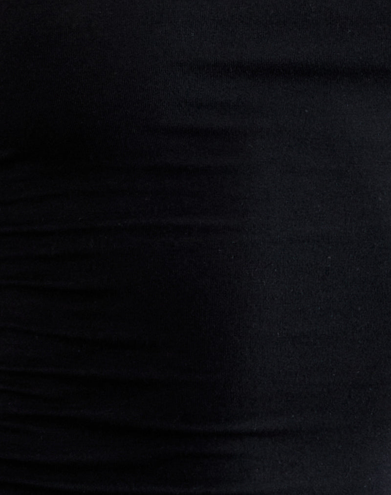 Inaja Cut Out Cami Top in Jersey Black
