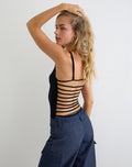 Inaja Cut Out Cami Top in Jersey Black