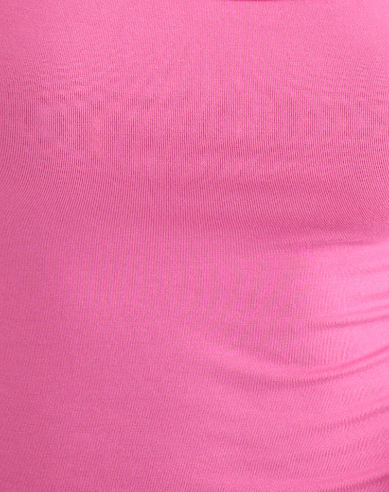 Inaja Cut Out Cami Top in Jersey Deep Pink