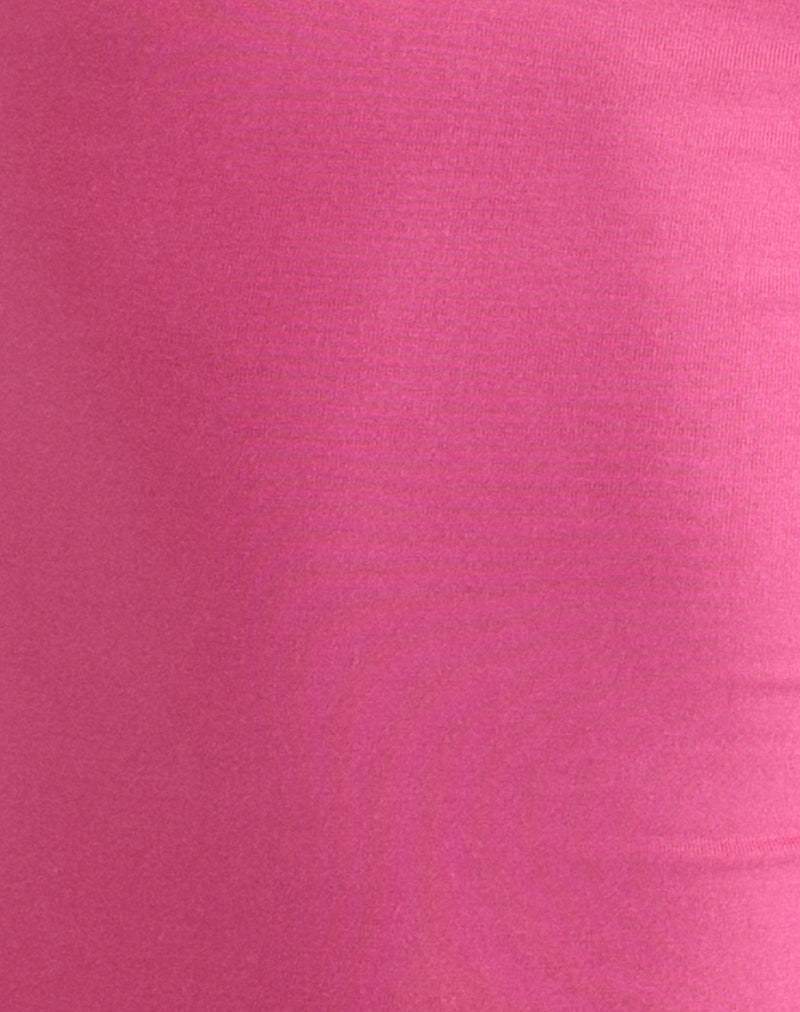 Ione Quarter Sleeve Top in Deep Pink