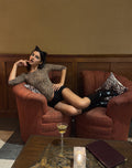 Ione Quarter Sleeve Top in Rar Leopard Brown