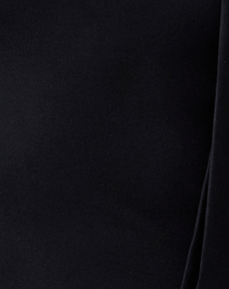 Jayahe One Sleeve Top in Rayon Jersey Black