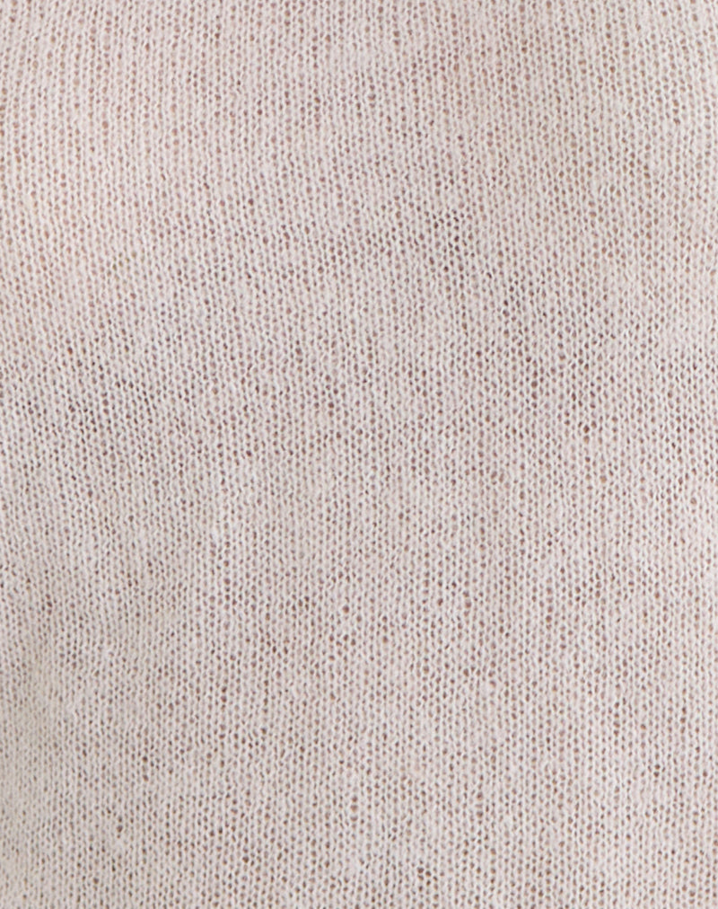Jenya Long Sleeve Top in Knit Ecru