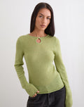 Jenya Long Sleeve Top in Knit Sage