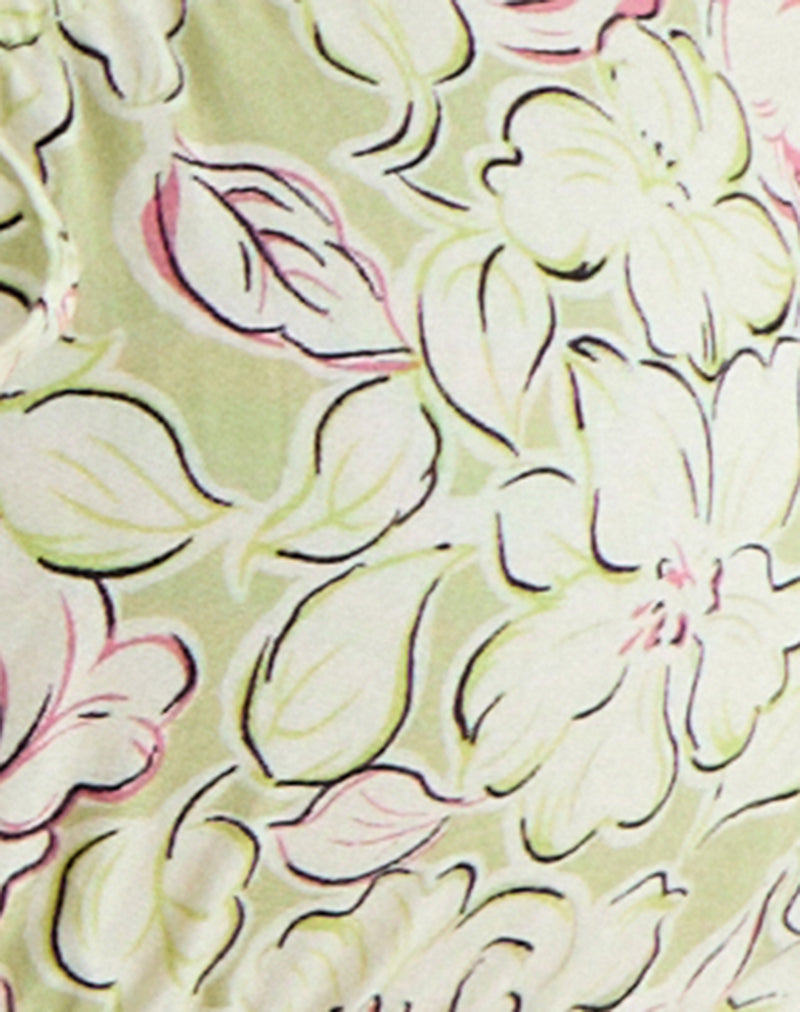Jiha Top in Blooming Lily Green