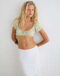 Jiha Top in Blooming Lily Green