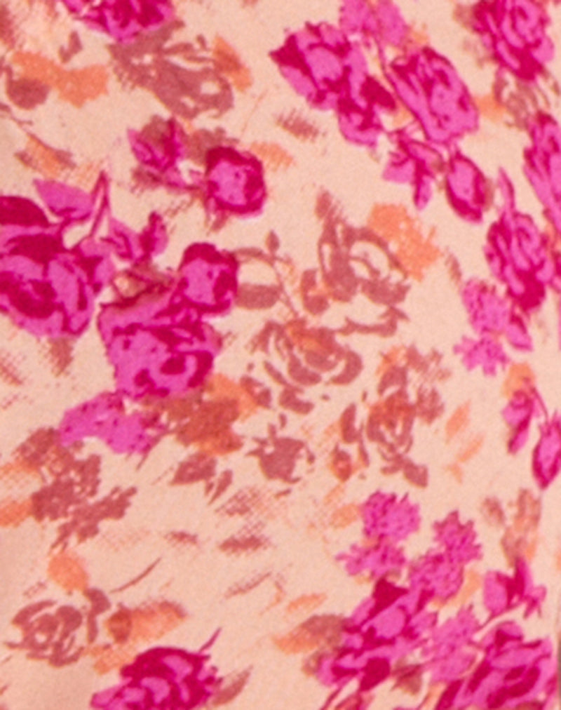 Jiha Top in Dark Wild Flower Cantaloupe