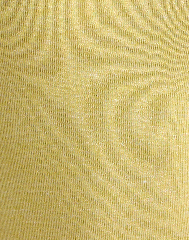 Jules Top in Shimmer Knit Yellow