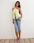 Junaya Top in Lemon with Vintage Bloom Embroidery