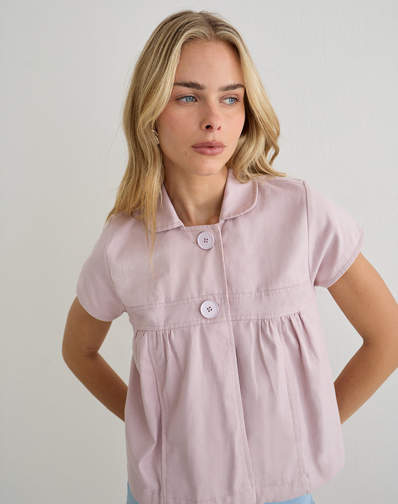 Kaelus Shirt in Cotton Soft Pink