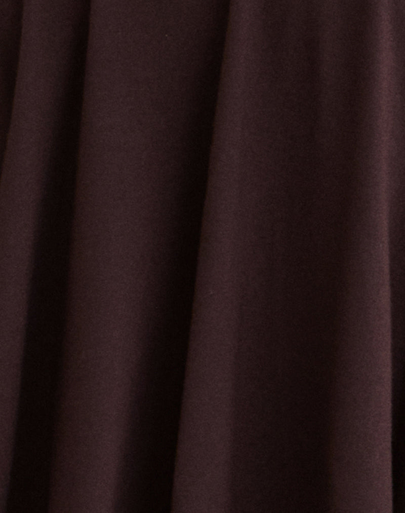 Kanela Slouch Poncho in Jersey Bitter Chocolate