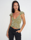 Karaji Top in Moss Petal Olive