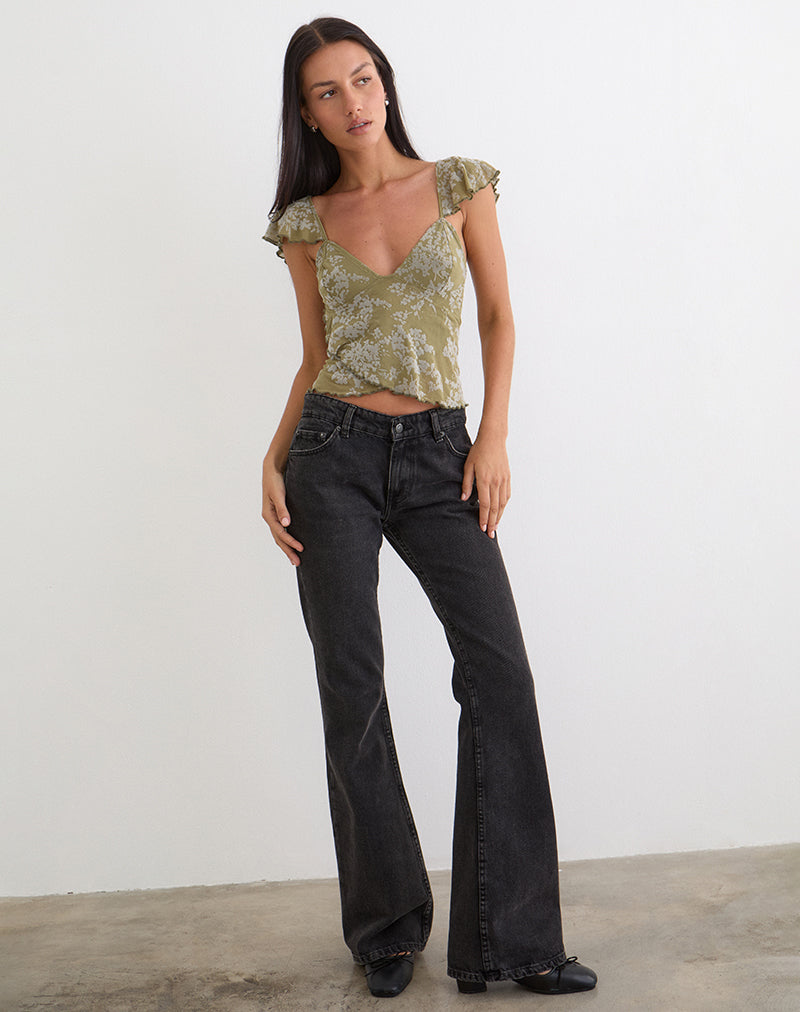 Karaji Top in Moss Petal Olive