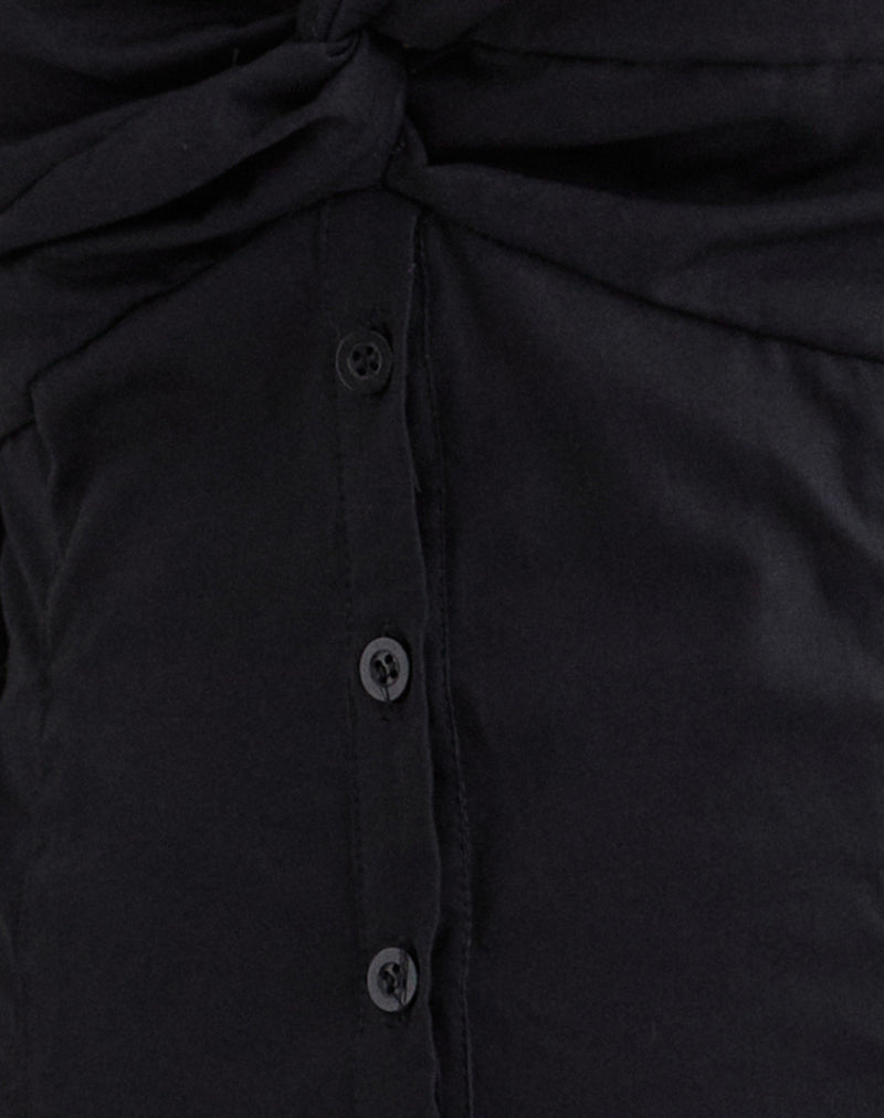 Karis Shirt in Poplin Black