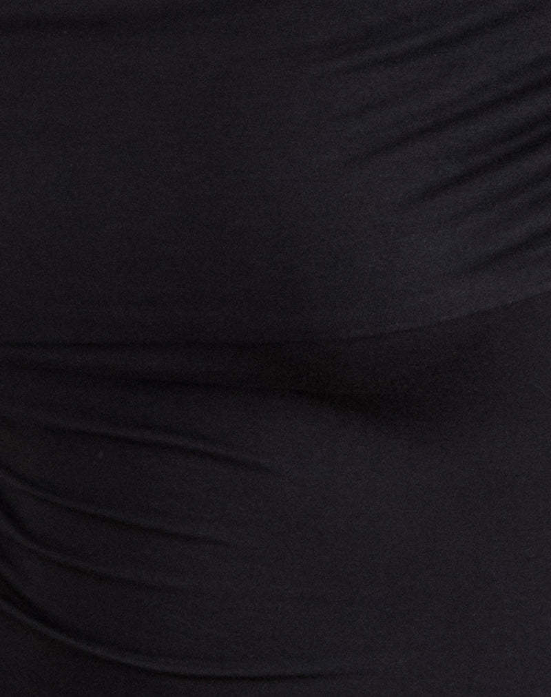 Kaspia Top in Black Viscose Spandex